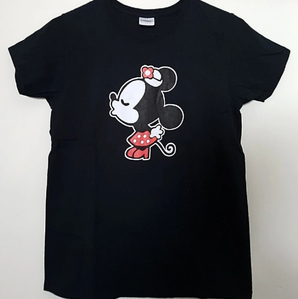 Gildan Minnie Mouse Kiss Black T-Shirt